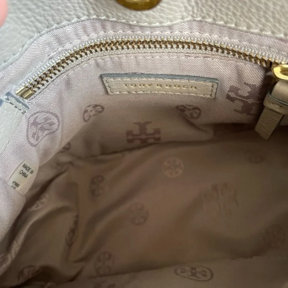 Tory‎ Burch EUC Frances Leather Mini Crossbod/shoulder Bag french Grey